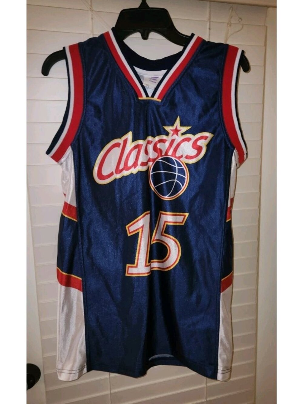 Womens SMALL basketball jersey Blue #15